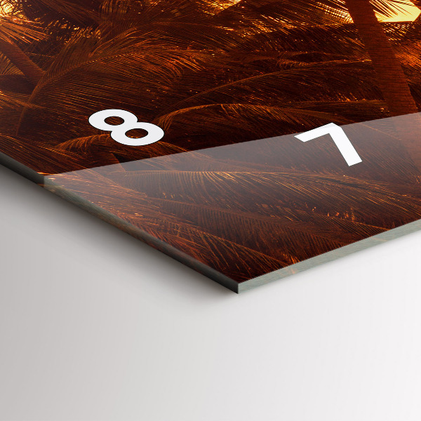 Horloge murale horizontale Palmiers ensoleillés