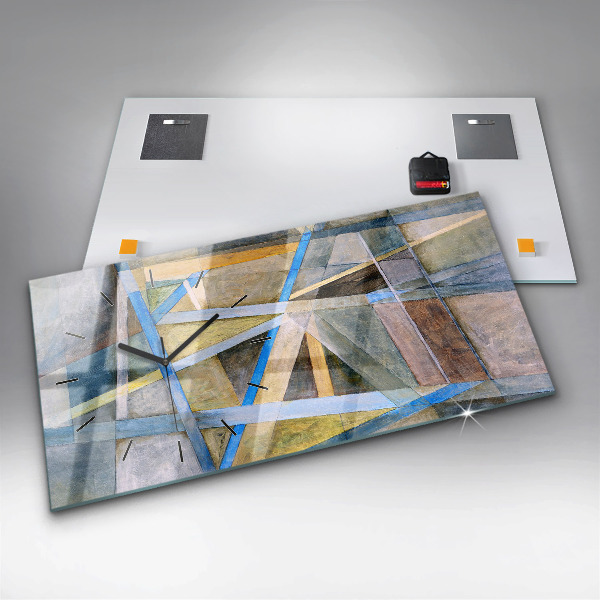 Horloge rectangulaire horizontale peinture impressionniste