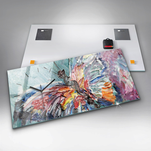 Horloge rectangulaire horizontale 'Fragment d''une œuvre d''art à l''huile'