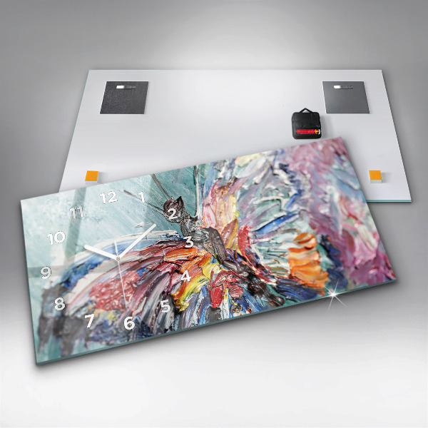 Horloge rectangulaire horizontale 'Fragment d''une œuvre d''art à l''huile'