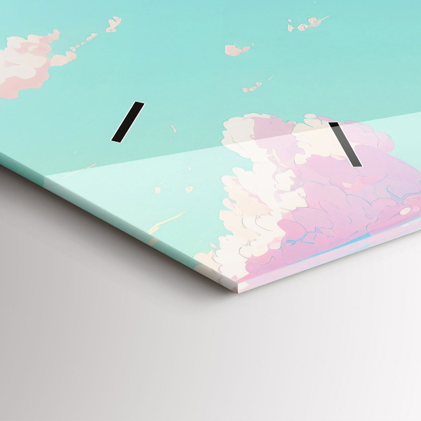 Horloge murale horizontale Couleur pastel du ciel