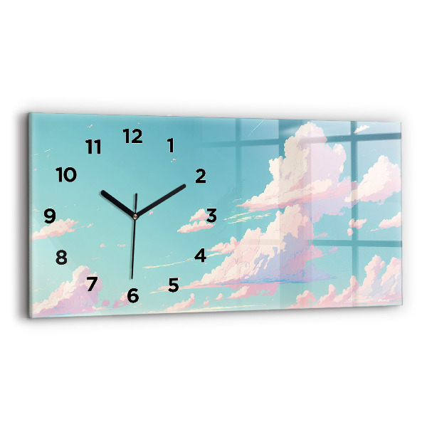 Horloge murale horizontale Couleur pastel du ciel