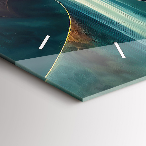 Horloge murale horizontale 'Arrière-plan d''une cascade qui coule'