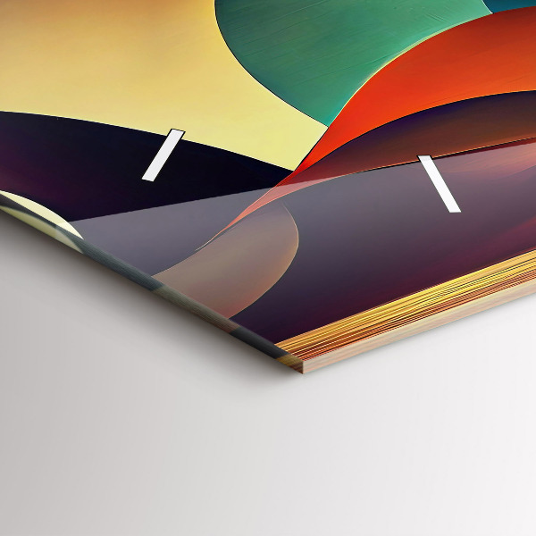 Horloge murale horizontale Arrière-plan de lignes abstraites