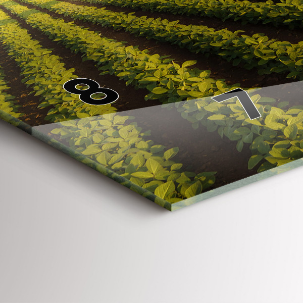 Horloge murale horizontale Tracteur pulvérisant un champ