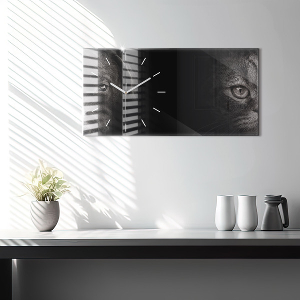 Horloge rectangulaire horizontale Chien et chat Scottish Fold