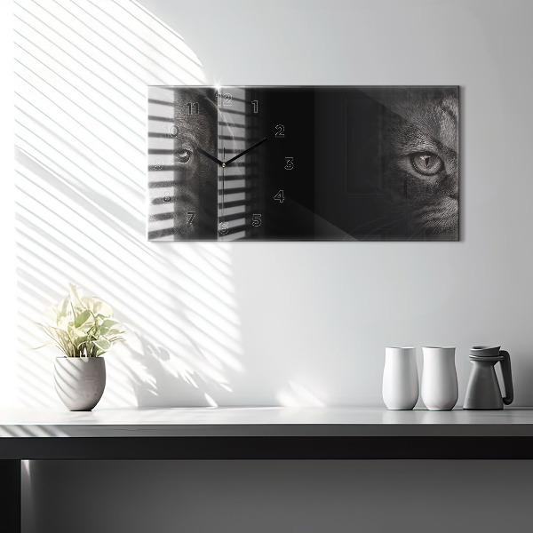 Horloge rectangulaire horizontale Chien et chat Scottish Fold