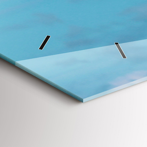 Horloge murale horizontale Grande girafe sur fond de ciel