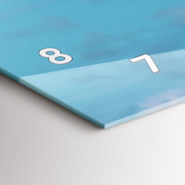 Horloge murale horizontale Grande girafe sur fond de ciel