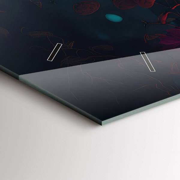 Horloge murale horizontale Forêt et champignons magiques