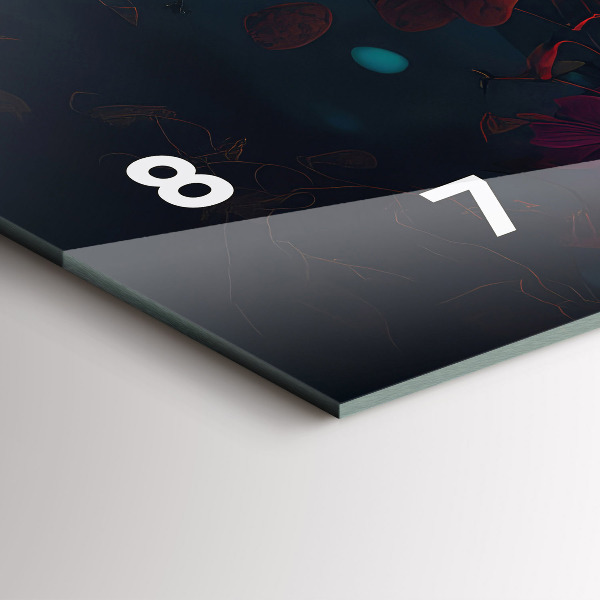 Horloge murale horizontale Forêt et champignons magiques