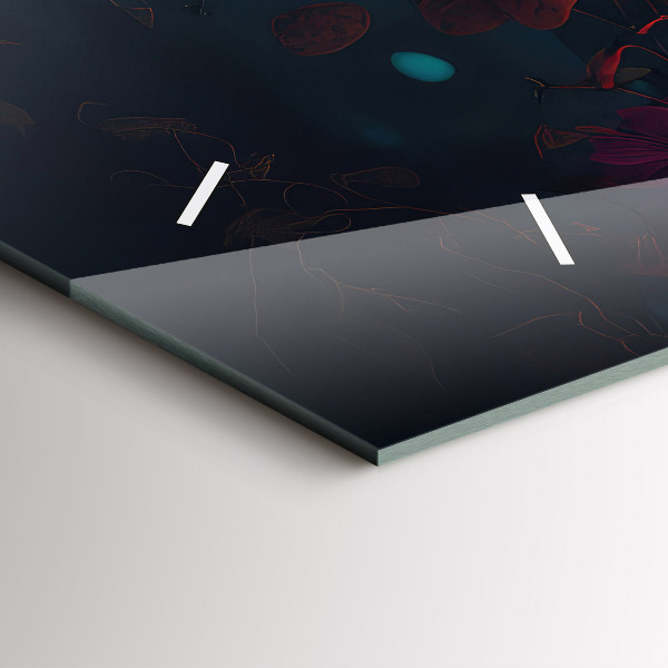 Horloge murale horizontale Forêt et champignons magiques