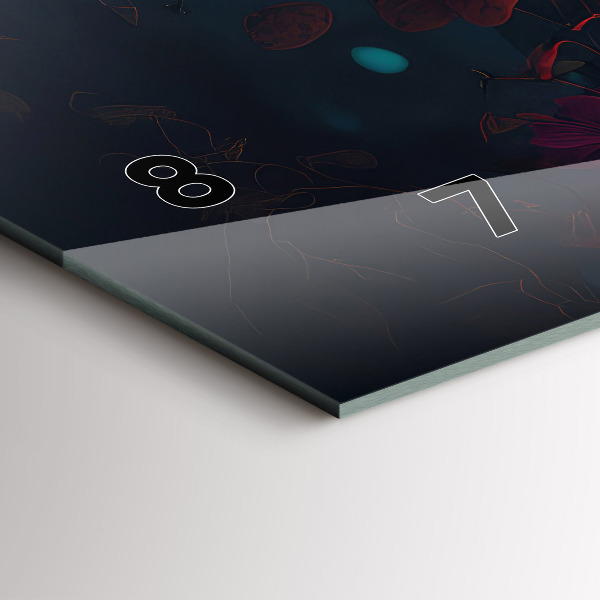 Horloge murale horizontale Forêt et champignons magiques