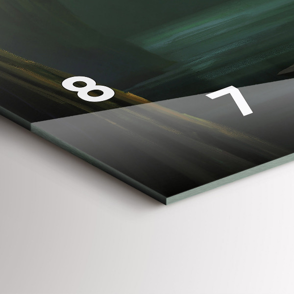 Horloge murale horizontale 'L''homme et le monstre dans le marais'