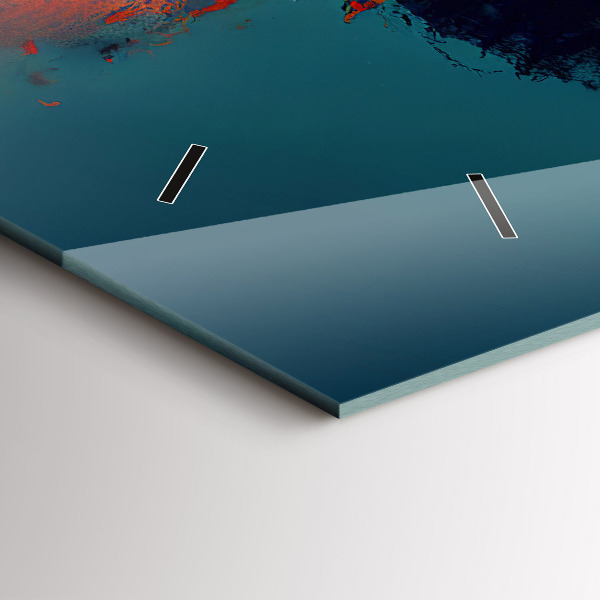 Horloge murale horizontale Monde virtuel futuriste