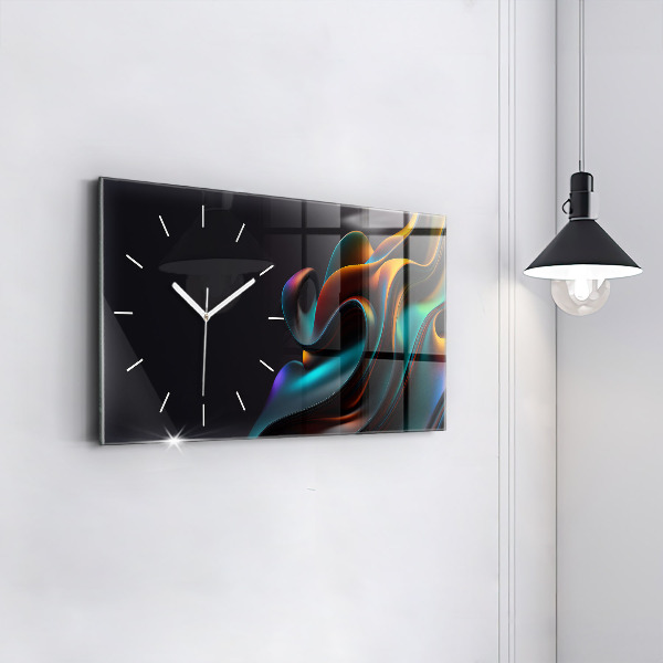 Horloge murale horizontale Vague futuriste