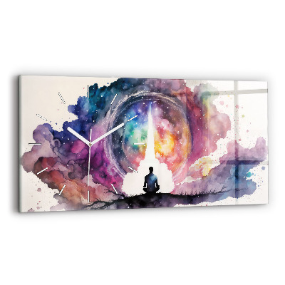 Horloge murale horizontale Style de vie méditatif