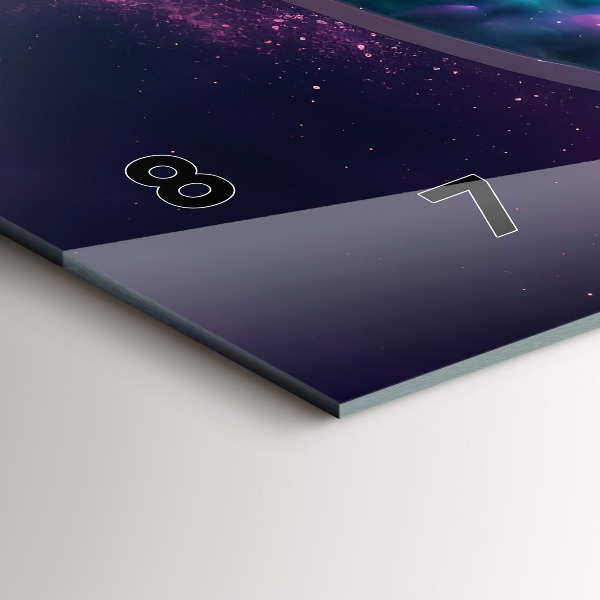 Horloge murale horizontale Nuages colorés des cosmonautes