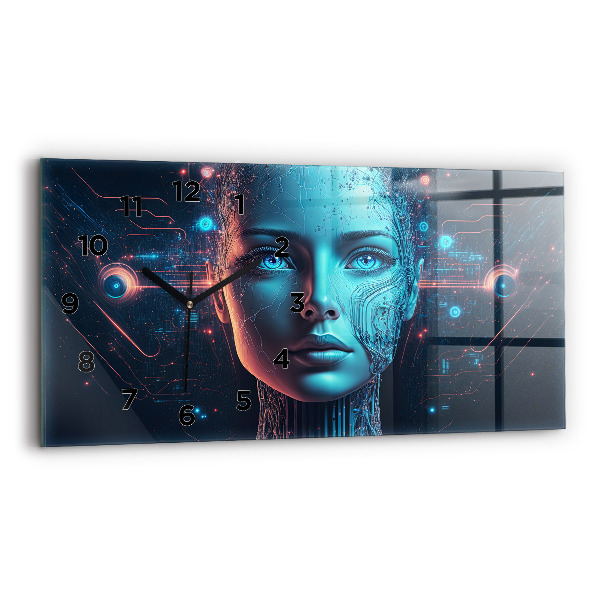Horloge murale horizontale Intelligence artificielle