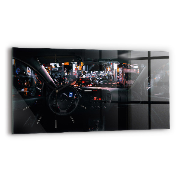 Horloge murale horizontale Voiture à Tokyo