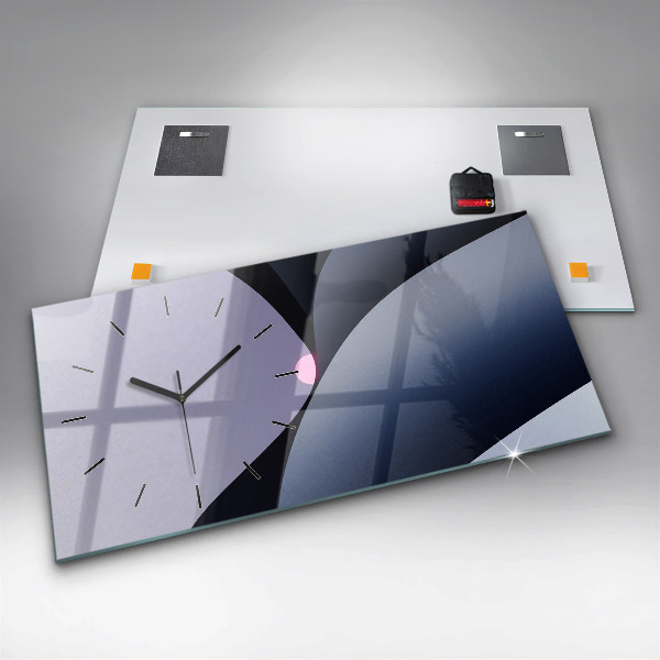 Horloge rectangulaire horizontale Soleil abstrait