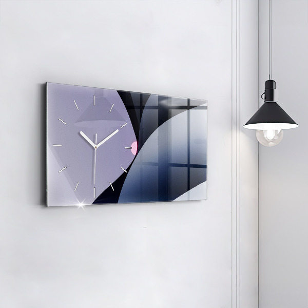 Horloge rectangulaire horizontale Soleil abstrait
