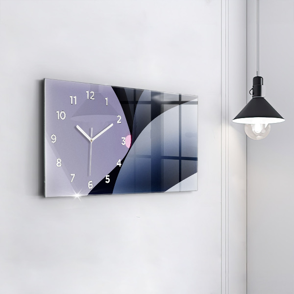 Horloge rectangulaire horizontale Soleil abstrait