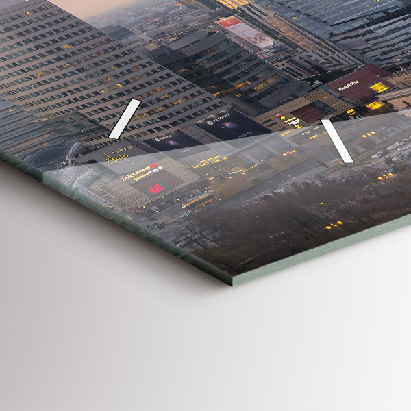 Horloge murale horizontale Panorama de Varsovie