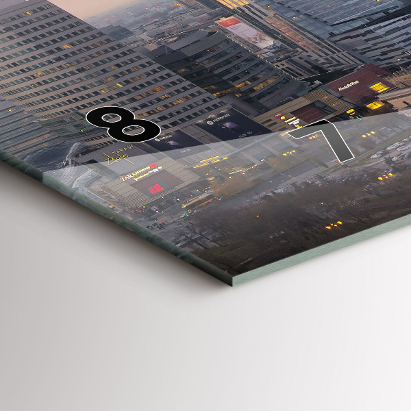 Horloge murale horizontale Panorama de Varsovie