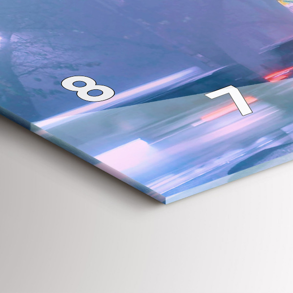 Horloge rectangulaire horizontale Varsovie dans le brouillard