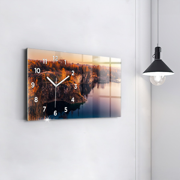 Horloge murale horizontale Cracovie lac Zakrzówek automne