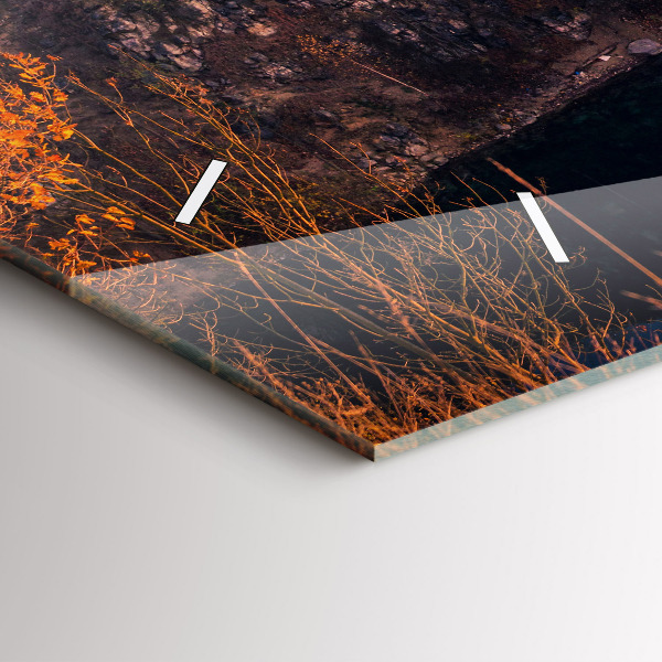 Horloge murale horizontale Cracovie lac Zakrzówek automne