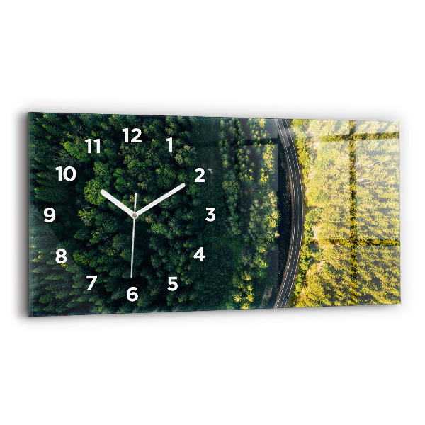 Horloge murale horizontale 'La forêt vue à vol d''oiseau'