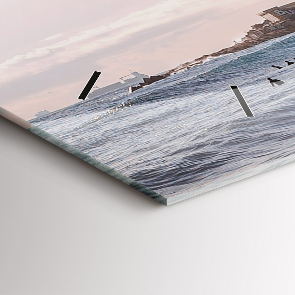 Horloge murale horizontale Surfeur de Barcelone