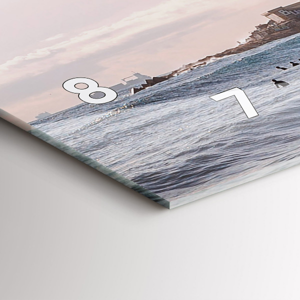 Horloge murale horizontale Surfeur de Barcelone