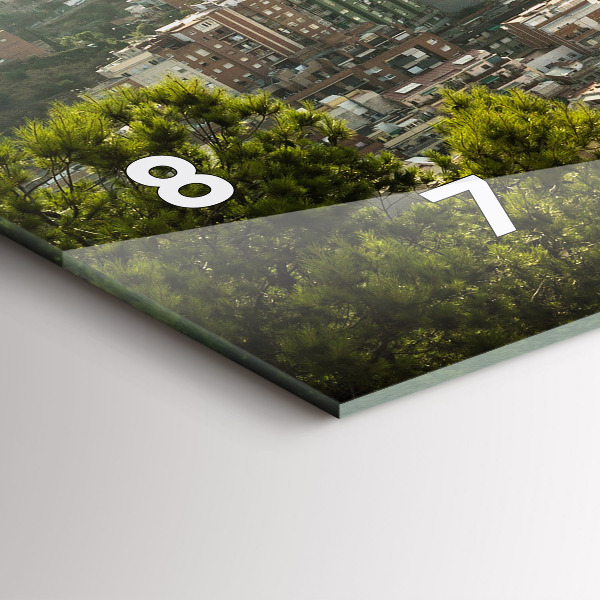 Horloge murale horizontale Vue de Barcelone sur Montjuic