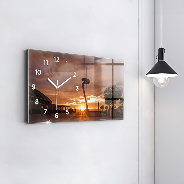 Horloge murale horizontale Parc olympique de Barcelone