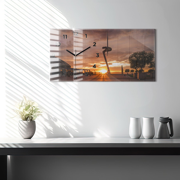 Horloge murale horizontale Parc olympique de Barcelone