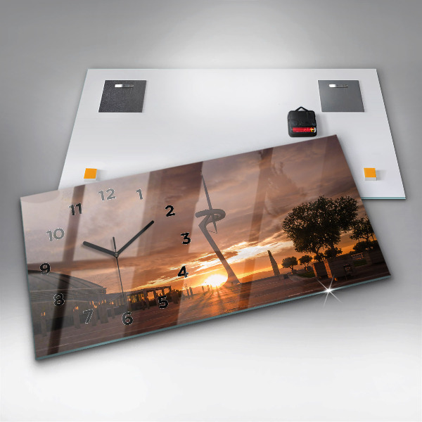 Horloge murale horizontale Parc olympique de Barcelone