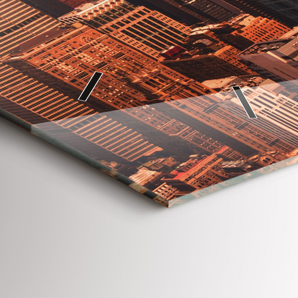 Horloge murale horizontale Panorama de la ville ouest