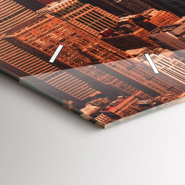 Horloge murale horizontale Panorama de la ville ouest