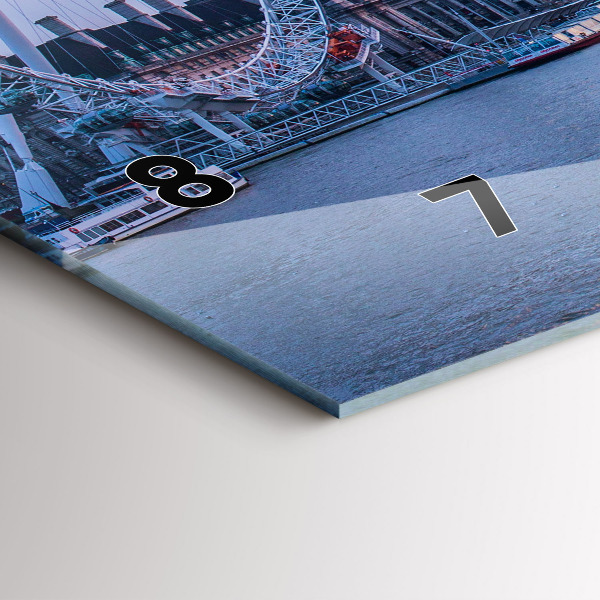 Horloge murale horizontale Panorama de la ville du London Eye