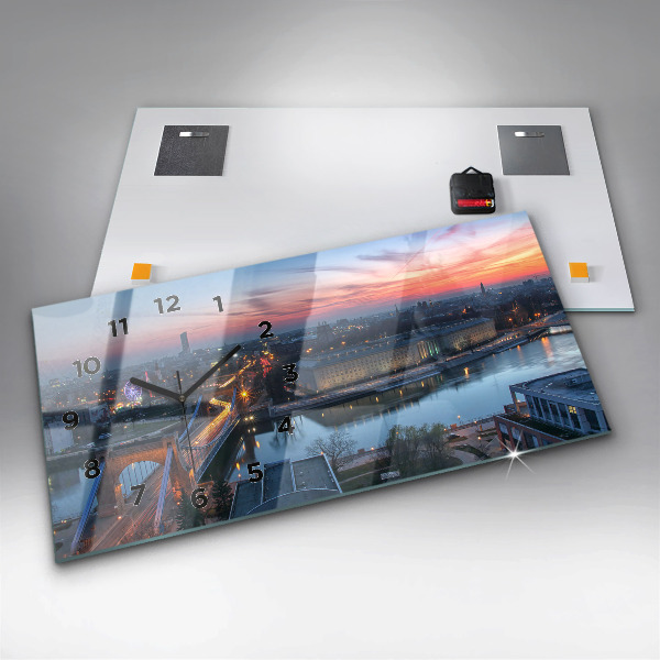 Horloge rectangulaire horizontale 'Wroclaw vu d''un drone'