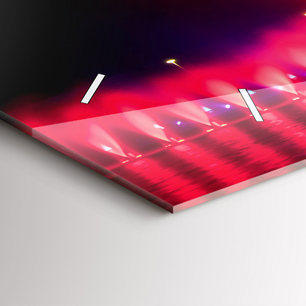 Horloge rectangulaire horizontale Fontaine de Wroclaw la nuit