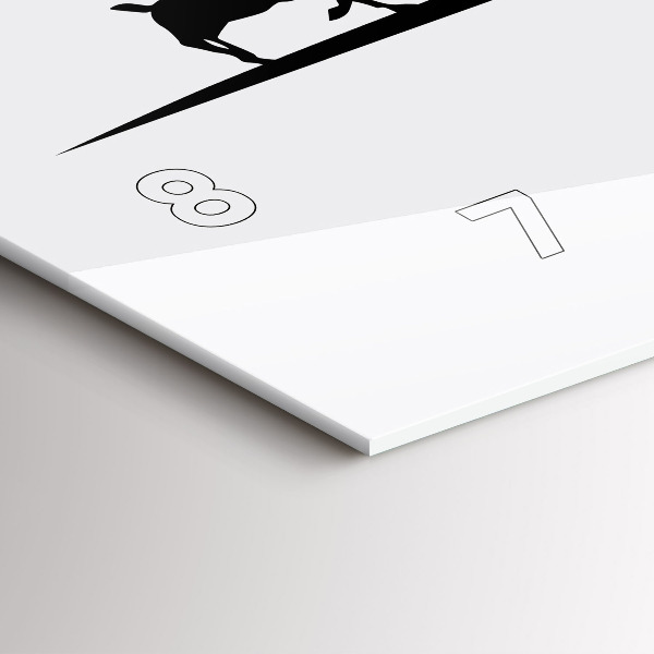 Horloge murale horizontale Graphiques panoramiques de Poznan