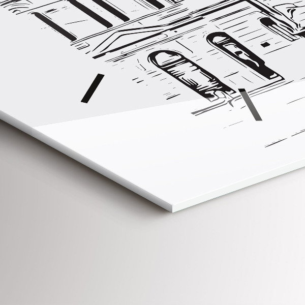 Horloge murale horizontale Illustration de la ville de Poznań