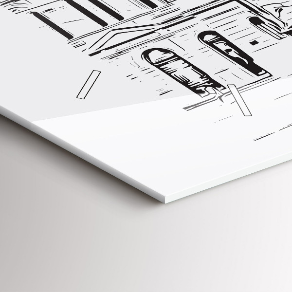 Horloge murale horizontale Illustration de la ville de Poznań