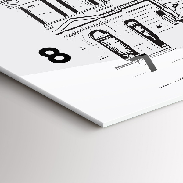 Horloge murale horizontale Illustration de la ville de Poznań