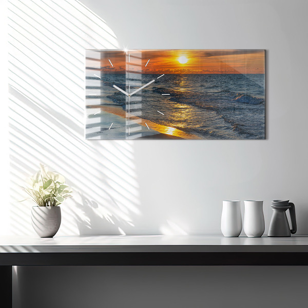 Horloge murale horizontale Władysławowo, mer Baltique