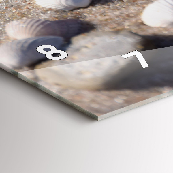 Horloge rectangulaire horizontale Coquillages sur la plage